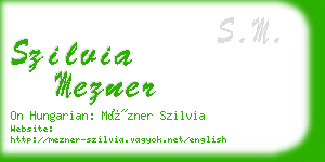 szilvia mezner business card